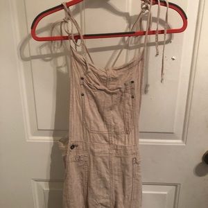 Free people tan overalls